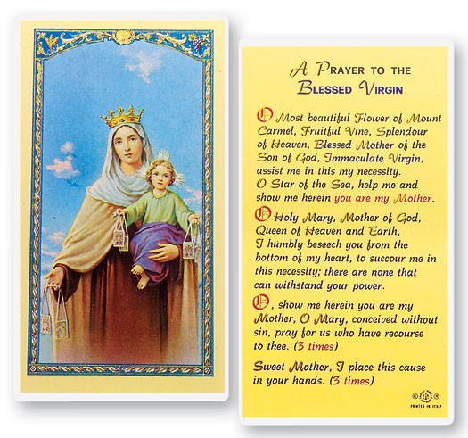 Oración a Nuestra Señora del Carmen por una necesidad especial