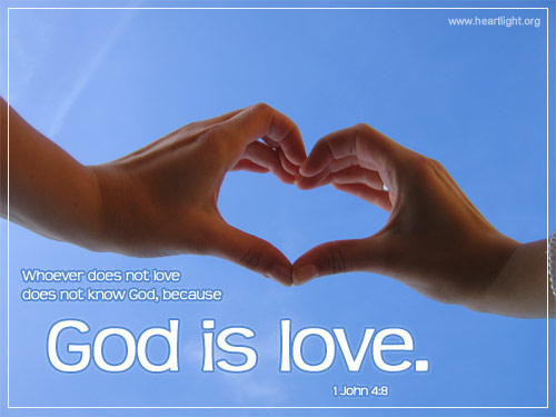 Бог е љубов Библиски стихови - 1 Јован 4:8 и 16