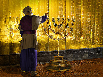 Kaki Lampu Emas dari Simbol Kemah Suci