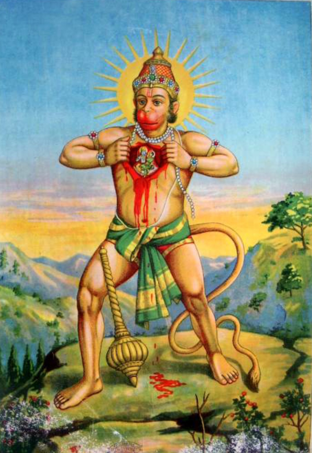 Lord Hanuman, die Hindoe-aapgod