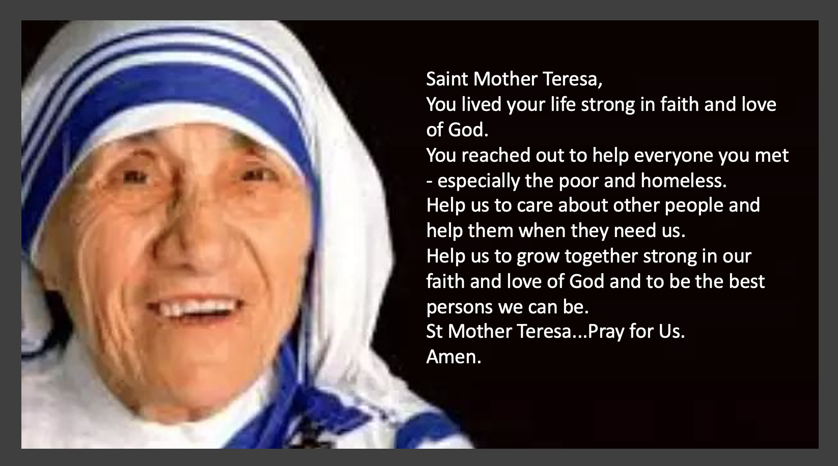 Denní modlitba Matky Terezy