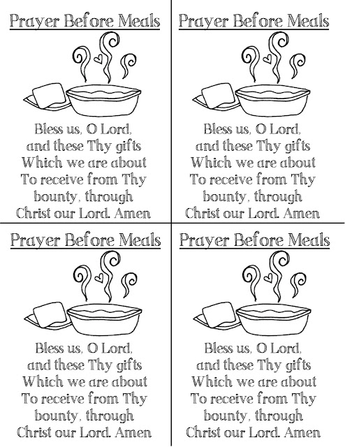 Dúas oracións de graza católica para antes e despois de calquera comida