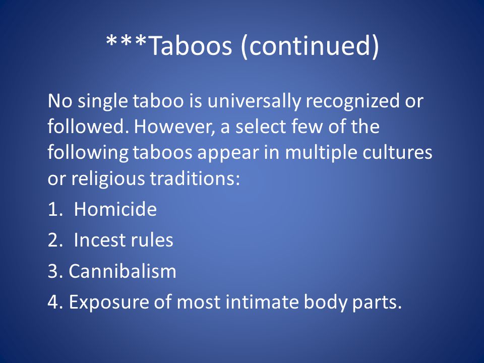 Wat is taboes in godsdienstige praktyke?