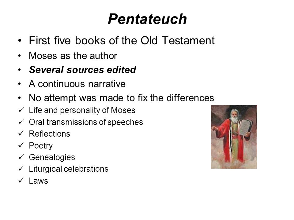 Wat is de Pentateuch? De vijf boeken van Mozes